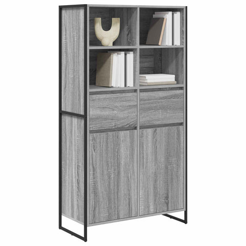 vidaXL Sideboard 2 pcs Grey Sonoma 81 x 36 x 150.5 cm Engineered Wood