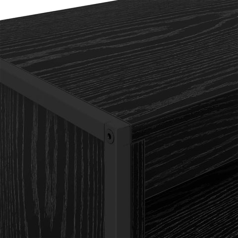 vidaXL Tall Cabinets 2 pcs Black Oak 79 x 36 x 300 cm Engineered Wood