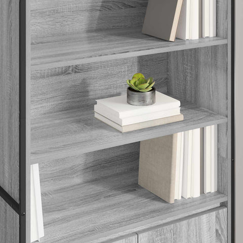 vidaXL Tall Cabinets 2 pcs Grey Sonoma 79 x 36 x 300 cm