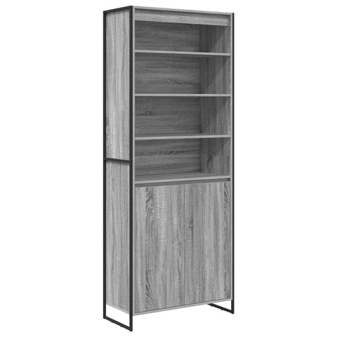 vidaXL Tall Cabinets 2 pcs Grey Sonoma 79 x 36 x 300 cm