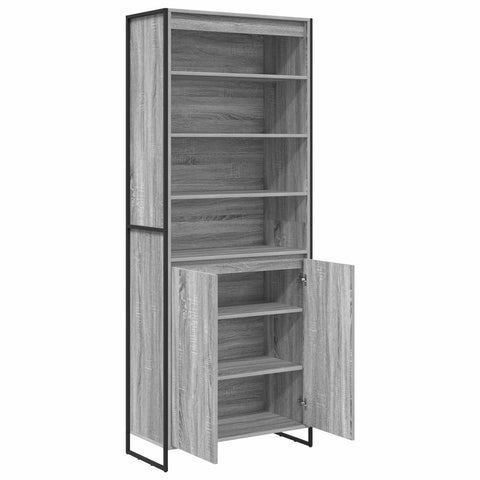 vidaXL Tall Cabinets 2 pcs Grey Sonoma 79 x 36 x 300 cm