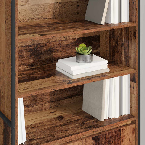 vidaXL Tall Cabinets 2 pcs Old Wood 79 x 36 x 300 cm Engineered Wood