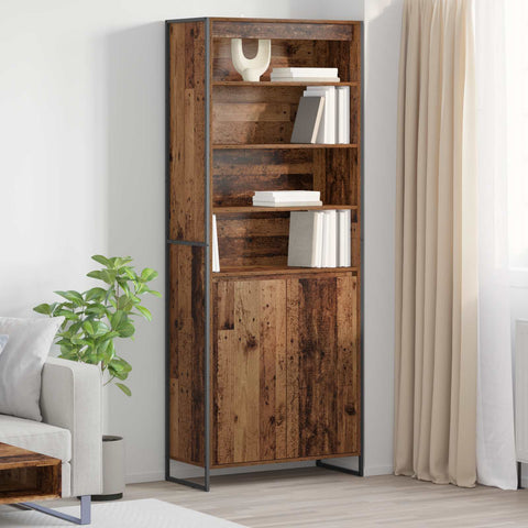 vidaXL Tall Cabinets 2 pcs Old Wood 79 x 36 x 300 cm Engineered Wood