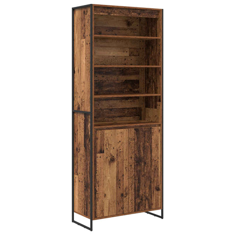 vidaXL Tall Cabinets 2 pcs Old Wood 79 x 36 x 300 cm Engineered Wood
