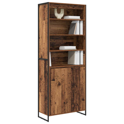vidaXL Tall Cabinets 2 pcs Old Wood 79 x 36 x 300 cm Engineered Wood