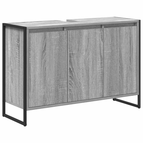 vidaXL Bathroom Furniture Set with Drawer Grey Sonoma Engineered Wood