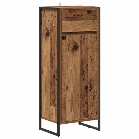vidaXL Bathroom Furniture Set with Drawer Old Wood Engineered Wood