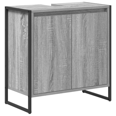 vidaXL Bathroom Furniture Set with Drawer Grey Sonoma Engineered Wood