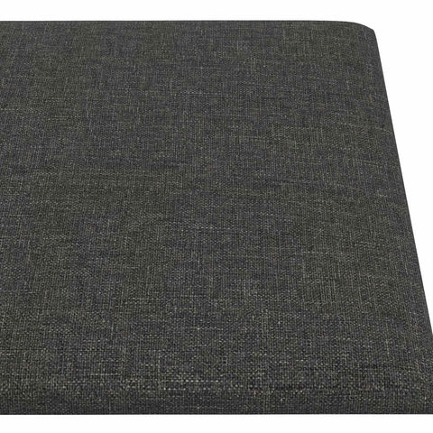 vidaXL Wall Headboard 12 pcs Dark Grey 90 x 15 cm Fabric