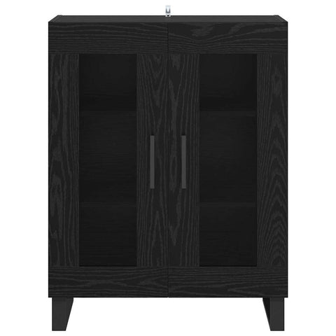 vidaXL Sideboard Black Oak 69.5 x 34 x 90 cm Engineered Wood