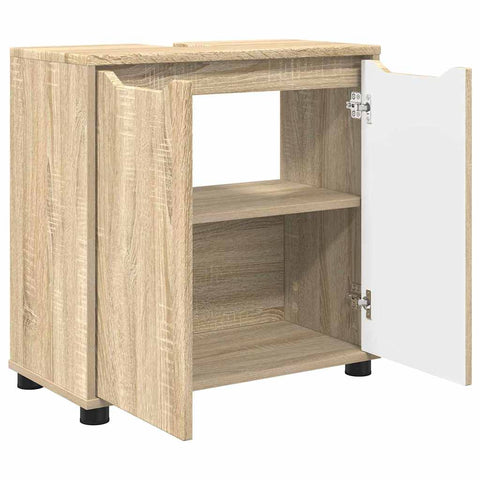 vidaXL Bathroom Basin Cabinet with Shelf Sonoma Oak 60 x 30 x 60 cm