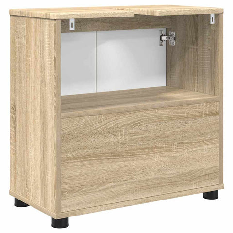 vidaXL Bathroom Basin Cabinet with Shelf Sonoma Oak 60 x 30 x 60 cm