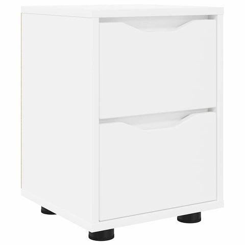 vidaXL Bedside Table White 30.5 x 30 x 43 cm Engineered Wood