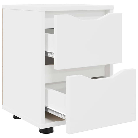 vidaXL Bedside Table White 30.5 x 30 x 43 cm Engineered Wood