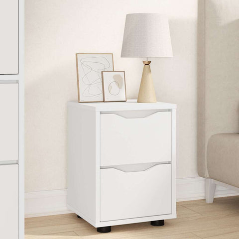 vidaXL Bedside Tables 2 pcs White 30.5 x 30 x 43 cm Engineered Wood