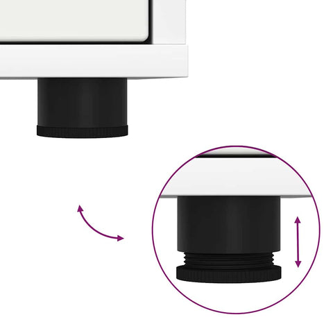 vidaXL Bedside Tables 2 pcs White 30.5 x 30 x 43 cm Engineered Wood