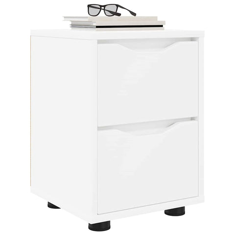 vidaXL Bedside Tables 2 pcs White 30.5 x 30 x 43 cm Engineered Wood