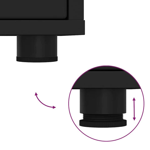 vidaXL Bedside Table Black 30.5 x 30 x 43 cm Engineered Wood