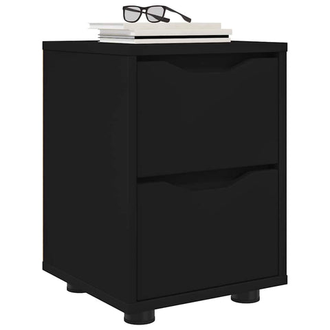 vidaXL Bedside Tables 2 pcs Black 30.5 x 30 x 43 cm Engineered Wood