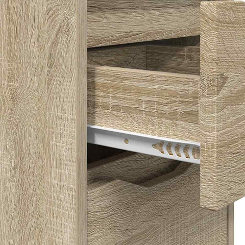 vidaXL Bedside Table Sonoma Oak 30.5 x 30 x 43 cm Engineered Wood