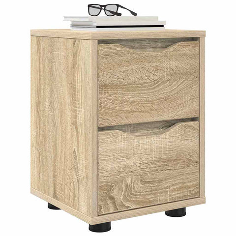 vidaXL Bedside Table Sonoma Oak 30.5 x 30 x 43 cm Engineered Wood