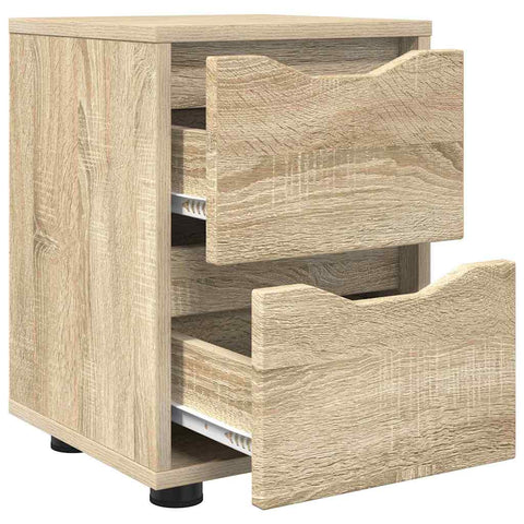 vidaXL Bedside Tables with Drawer 2 pcs Sonoma Oak 30.5 x 30 x 43 cm