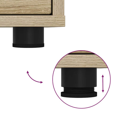 vidaXL Bedside Tables with Drawer 2 pcs Sonoma Oak 30.5 x 30 x 43 cm