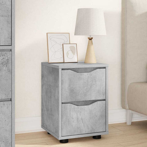 vidaXL Bedside Table Concrete Grey 30.5 x 30 x 43 cm Engineered Wood
