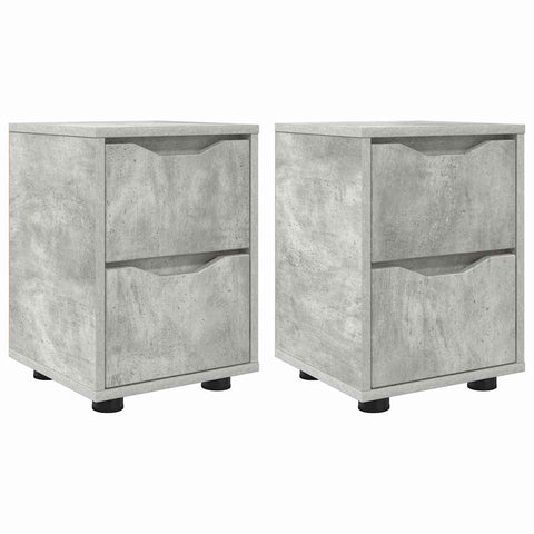 vidaXL Bedside Tables 2 pcs Concrete Grey 30.5 x 30 x 43 cm