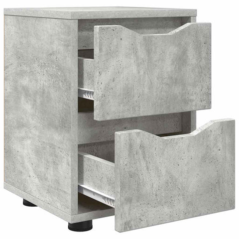 vidaXL Bedside Tables 2 pcs Concrete Grey 30.5 x 30 x 43 cm