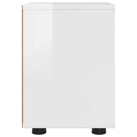 vidaXL Bedside Tables 2 pcs High Gloss White 30.5 x 30 x 43 cm