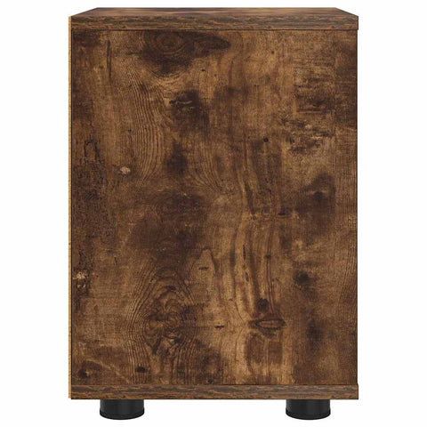 vidaXL Bedside Table Smoked Oak 30.5 x 30 x 43 cm Engineered Wood