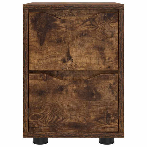 vidaXL Bedside Tables with Drawer 2 pcs Smoked Oak 30.5 x 30 x 43 cm