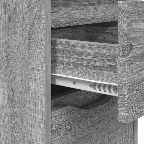 vidaXL Bedside Table Grey Sonoma 30.5 x 30 x 43 cm Engineered Wood