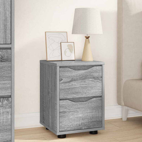 vidaXL Bedside Tables with Drawer 2 pcs Grey Sonoma 30.5 x 30 x 43 cm
