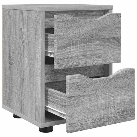 vidaXL Bedside Tables with Drawer 2 pcs Grey Sonoma 30.5 x 30 x 43 cm