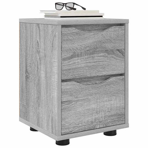 vidaXL Bedside Tables with Drawer 2 pcs Grey Sonoma 30.5 x 30 x 43 cm