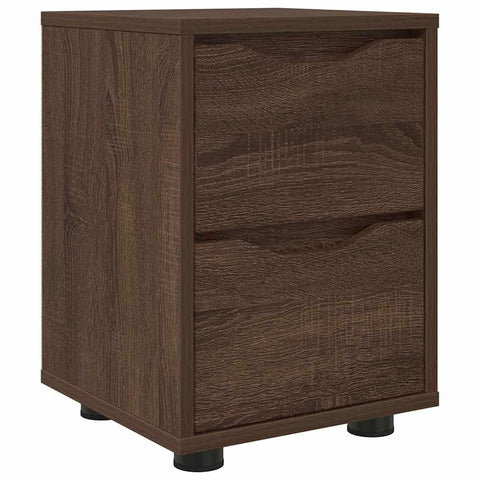 vidaXL Bedside Table Brown Oak 30.5 x 30 x 43 cm Engineered Wood