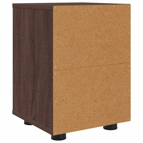 vidaXL Bedside Table Brown Oak 30.5 x 30 x 43 cm Engineered Wood