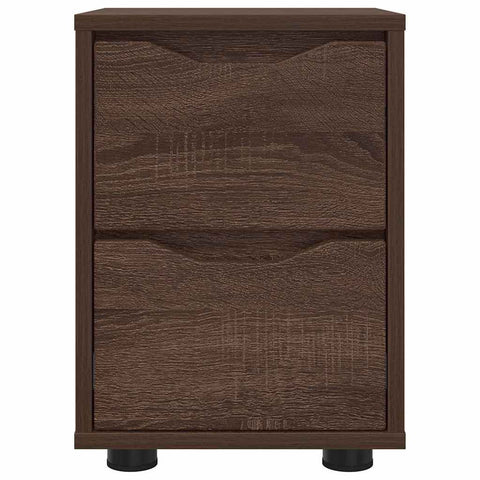 vidaXL Bedside Table Brown Oak 30.5 x 30 x 43 cm Engineered Wood
