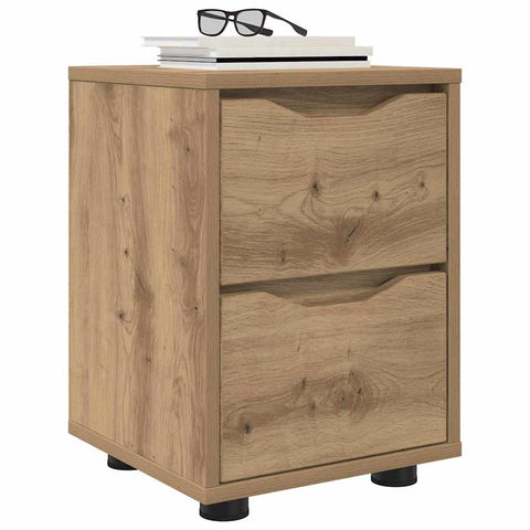 vidaXL Bedside Table Artisan Oak 30.5 x 30 x 43 cm Engineered Wood