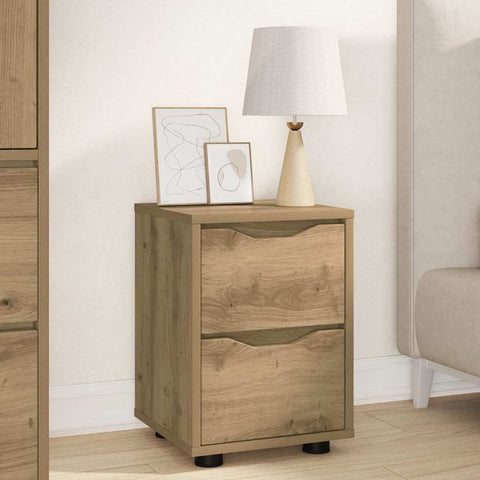 vidaXL Bedside Tables with Drawer 2 pcs Artisan Oak 30.5 x 30 x 43 cm