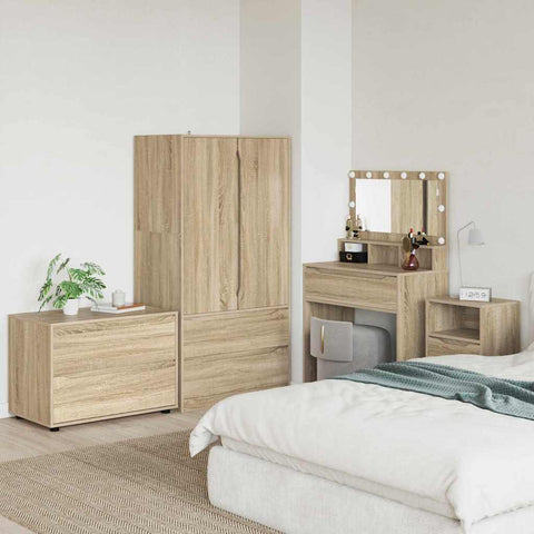 vidaXL Storage Cabinet Sonoma Oak 80 x 48 x 57 cm Engineered Wood