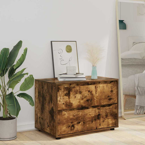 vidaXL Storage Cabinet Smoked Oak 80 x 48 x 57 cm Engineered Wood