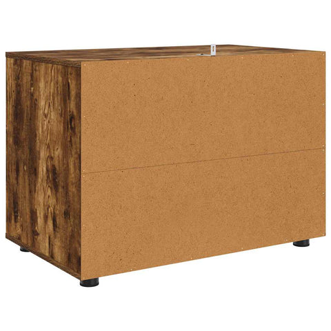 vidaXL Storage Cabinet Smoked Oak 80 x 48 x 57 cm Engineered Wood