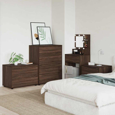 vidaXL Storage Cabinet Brown Oak 80 x 48 x 57 cm Engineered Wood