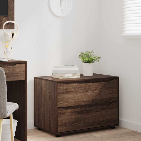 vidaXL Storage Cabinet Brown Oak 80 x 48 x 57 cm Engineered Wood