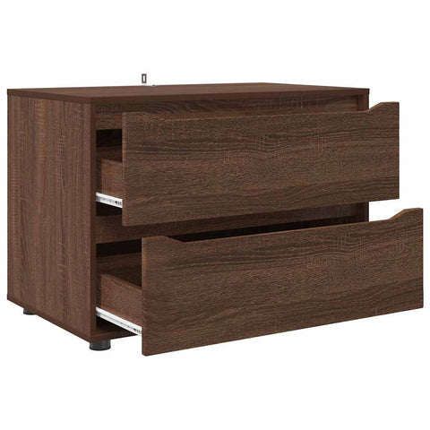 vidaXL Storage Cabinet Brown Oak 80 x 48 x 57 cm Engineered Wood