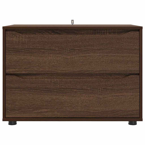 vidaXL Storage Cabinet Brown Oak 80 x 48 x 57 cm Engineered Wood