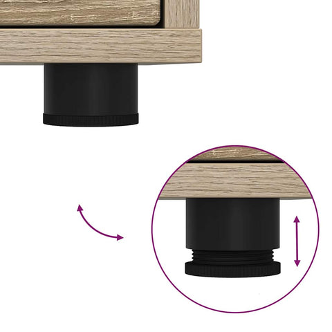 vidaXL Storage Cabinet Sonoma Oak 40 x 48 x 57 cm Engineered Wood